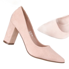 Pumps on the beige post NF-47P Beige