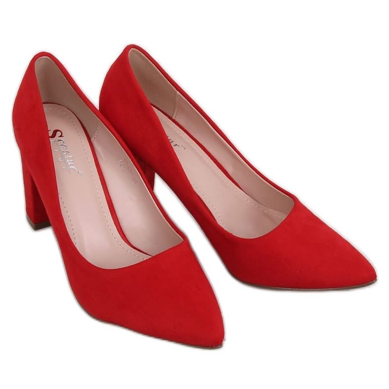 Pumps on the post red NF-47P Red