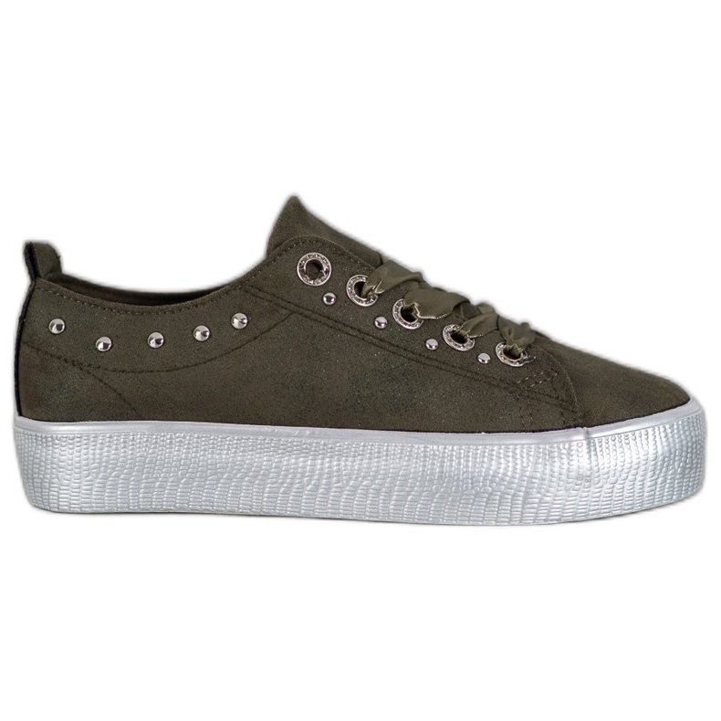 SHELOVET Suede Sneakers green