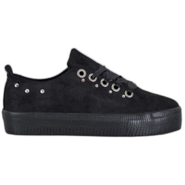SHELOVET Suede Sneakers black