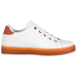SHELOVET Shoes With Colorful Sole white