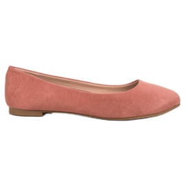 Best Shoes Suede ballerinas pink