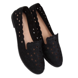 Black openwork ballerinas JX79P Black