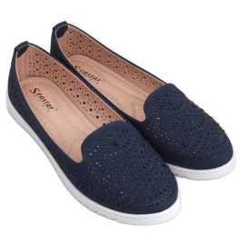 Lords openwork navy blue ZA05P Blue