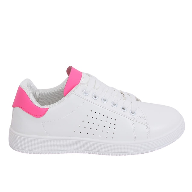 Women's white and pink sneakers LV101P Peach