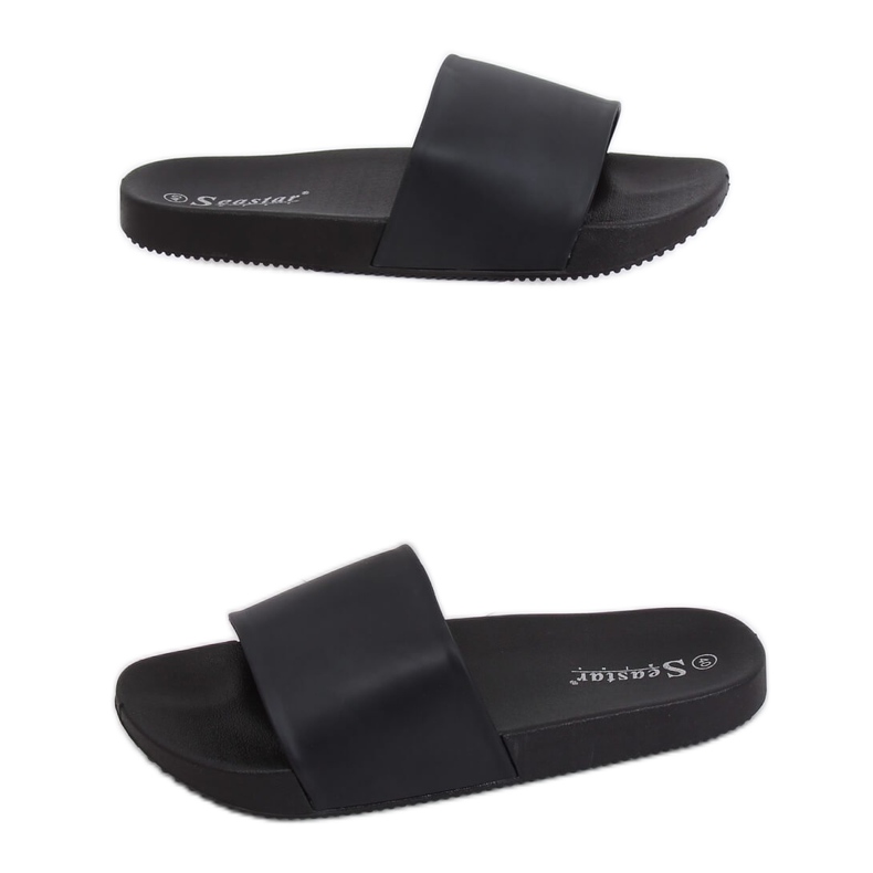 Black women's black slippers CK78P Black