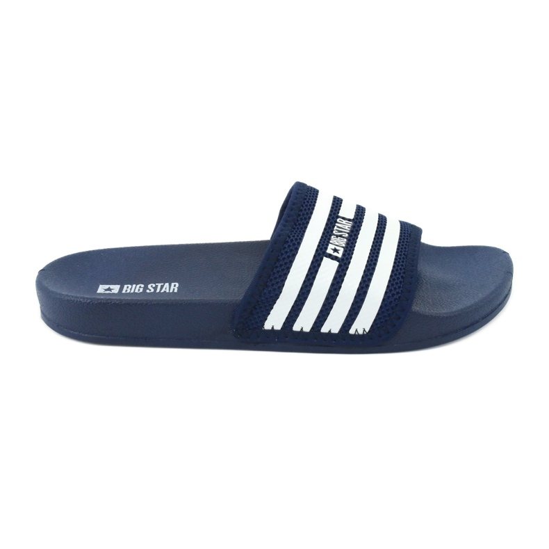 Big Star Navy-white profiled foam flops blue