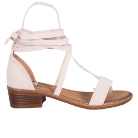 Tied sandals brown