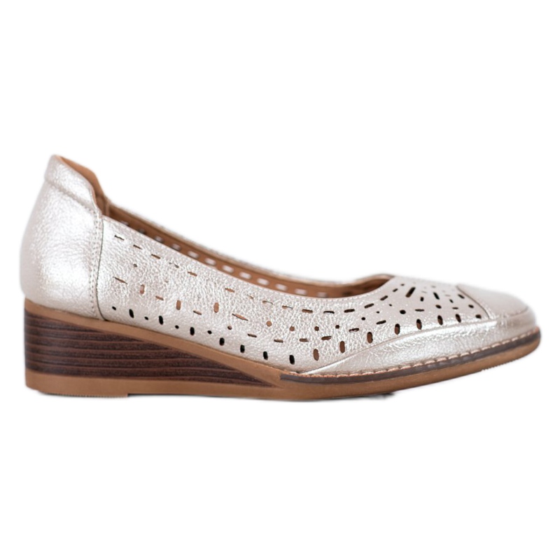 Pumps on the VINCEZA wedge silver grey