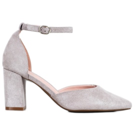 W. Potocki Suede Pumps In Spitz grey W. Potocki Suede Pumps In Spitz grey