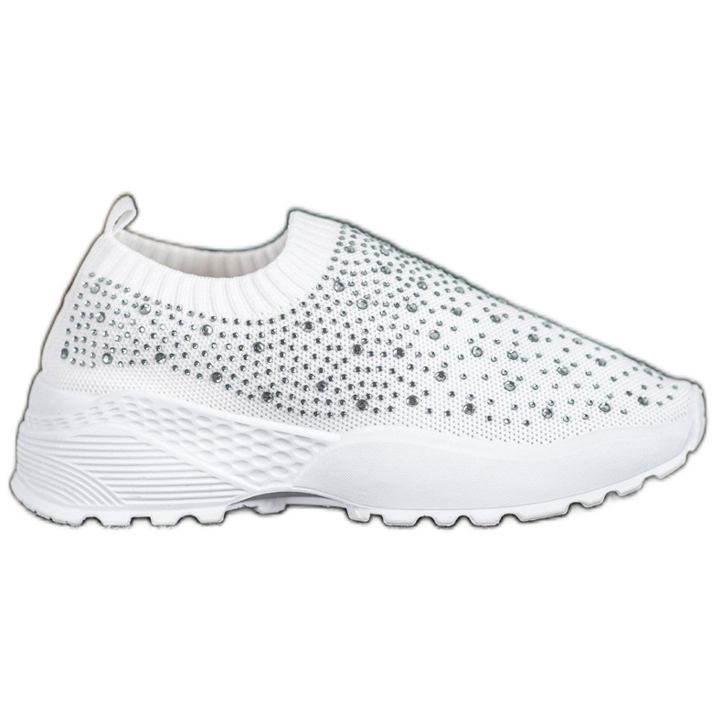 Diamantique Sports shoes with crystals white