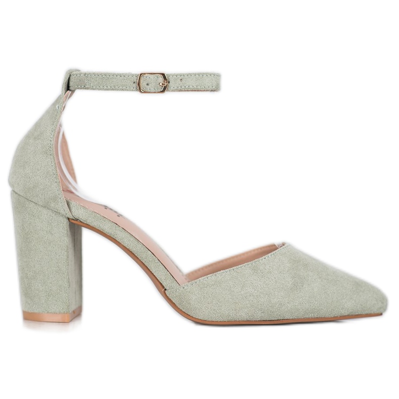 Seastar Suede Pumps On A Pillar multicolored green