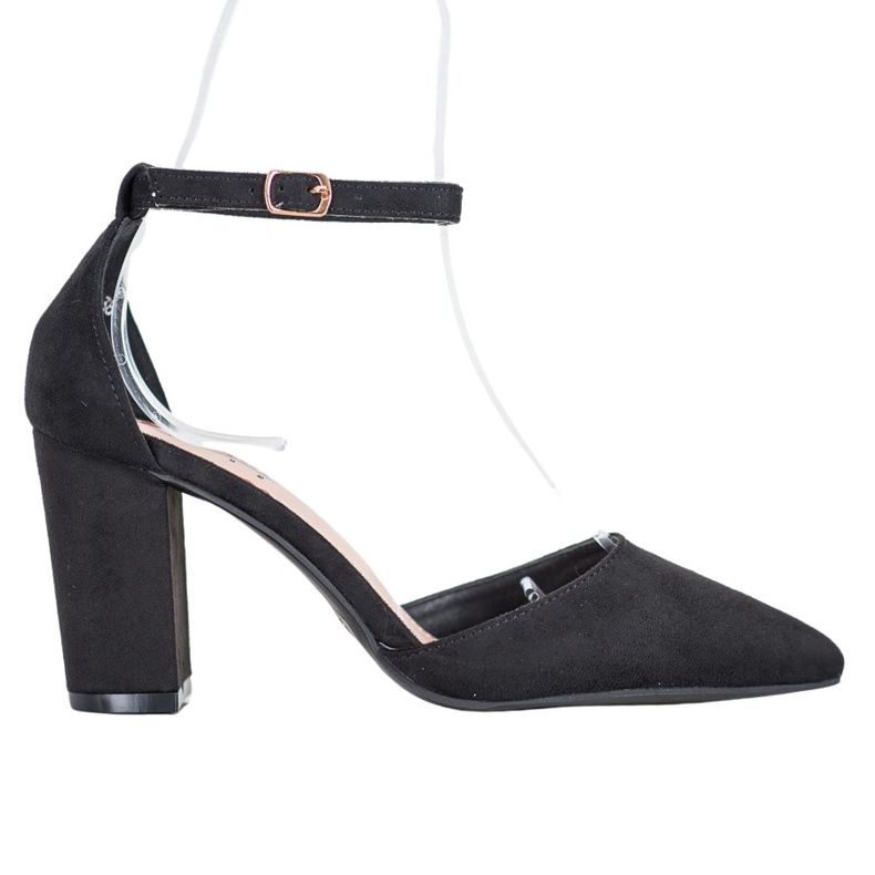 Seastar Suede Pumps On A Pillar black