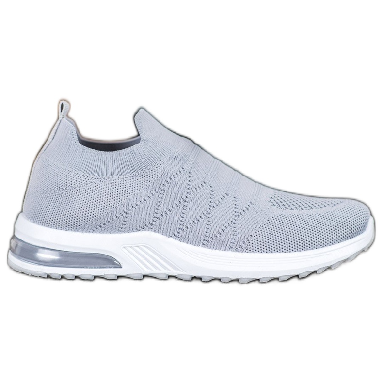 Diamantique Gray Slip-On Shoes grey
