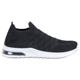 Diamantique Black Slip-On Shoes Diamantique Black Slip-On Shoes