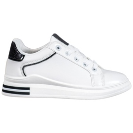 Diamantique White Sport Shoes