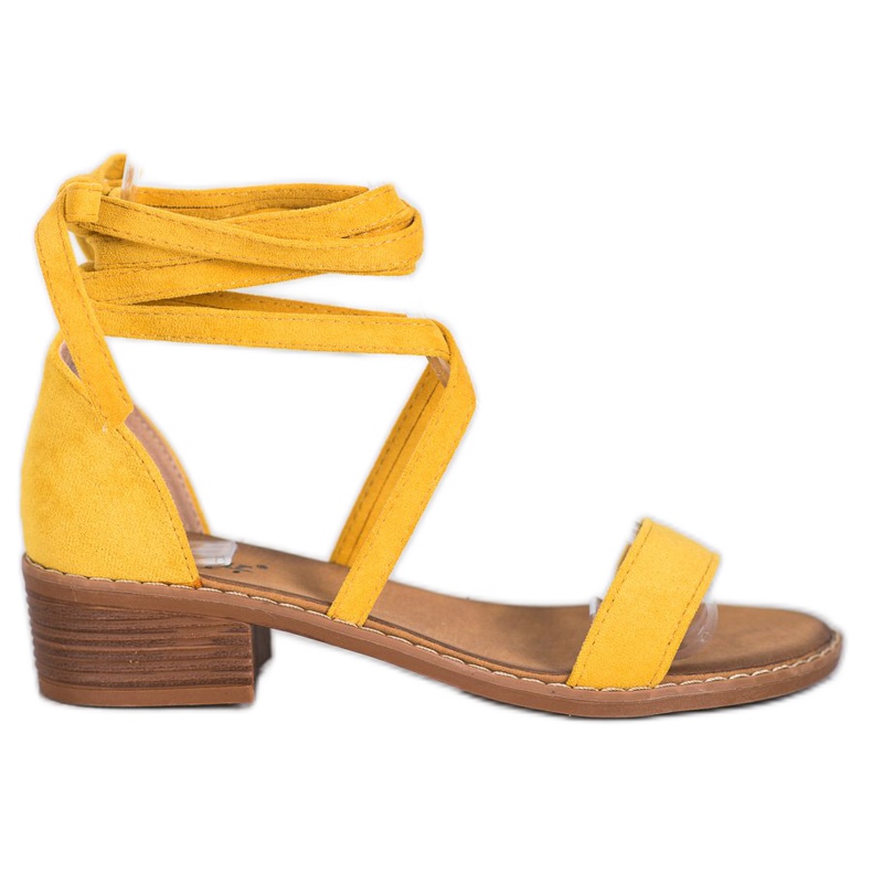 Tied sandals yellow