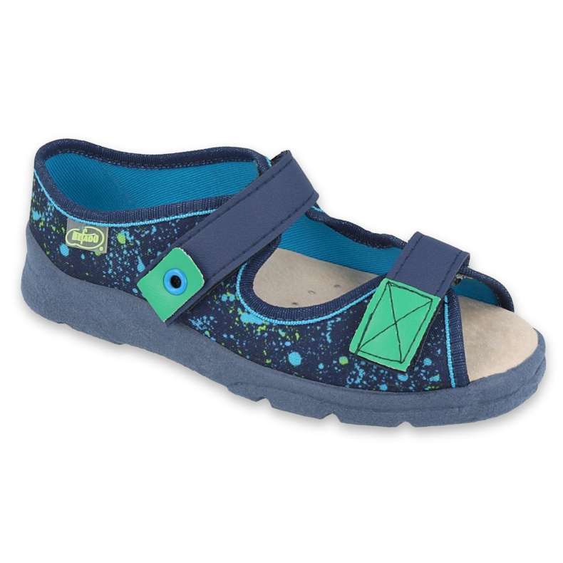 Befado children's shoes 869Y142 navy blue green
