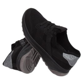 Black sports shoes C8131 Negro
