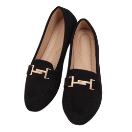 Black women's loafers 99-13A Black
