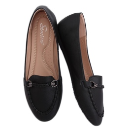 Black women's loafers A8636 Black