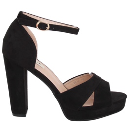 Black 9R12 Black platform sandals