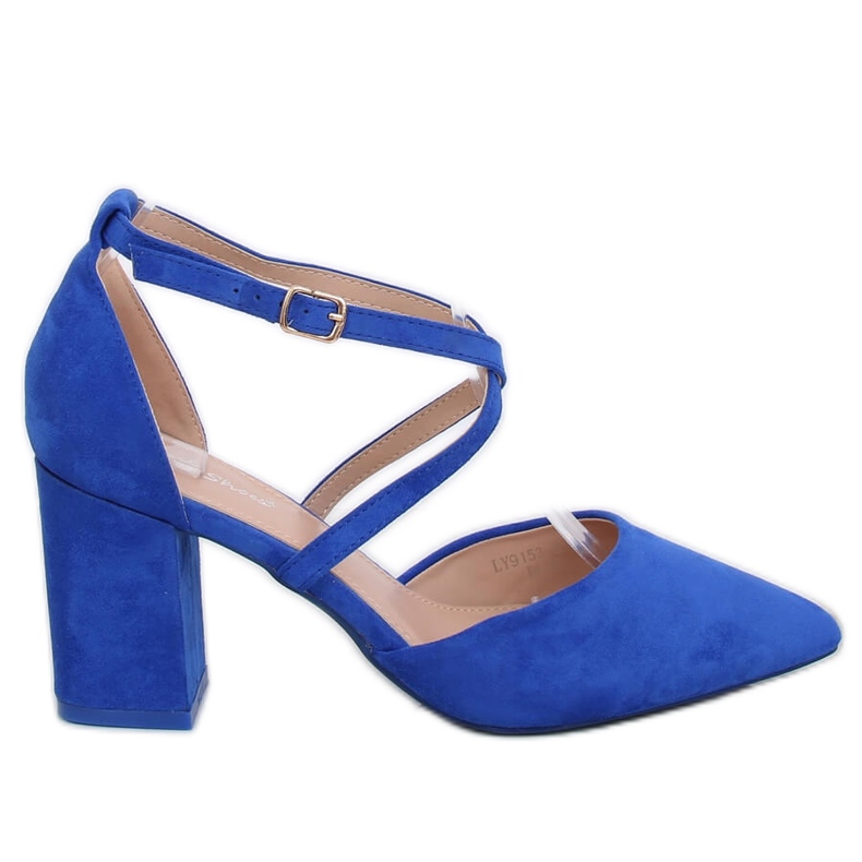 Pumps high heels cut cobalt LY9153-5 Blue