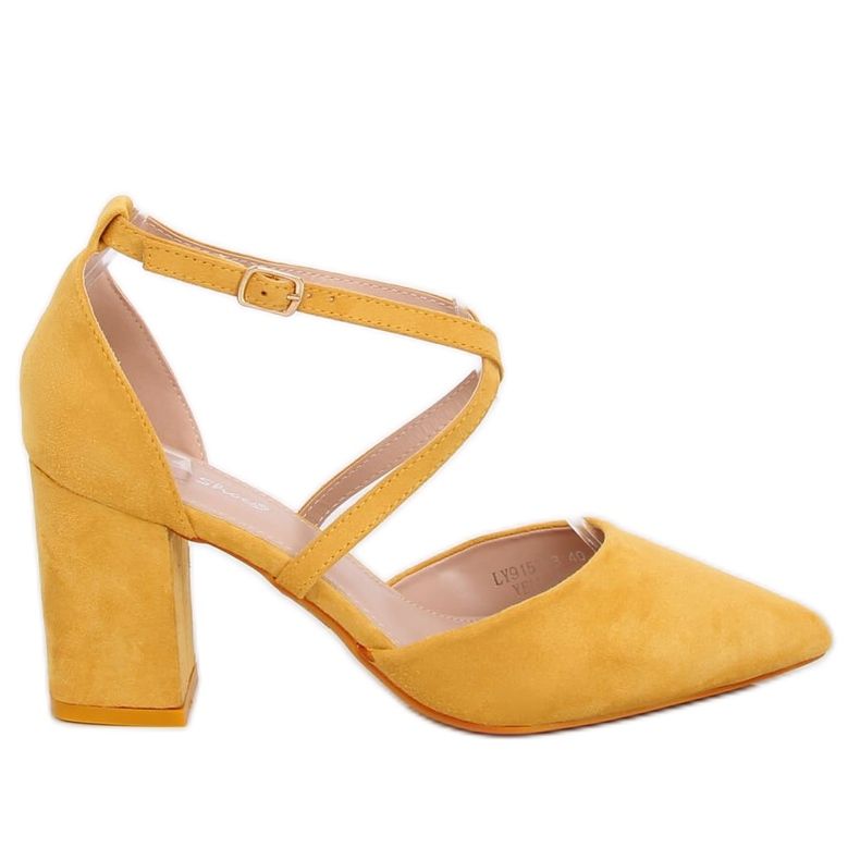 Pumps high heels cut honey LY9153-5 Yellow