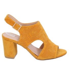 High-heeled sandals honey 99-33A Yellow