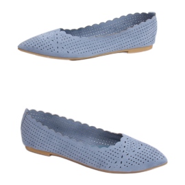 Blue openwork ballerinas NK18P Blue