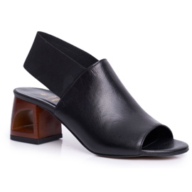 Sandals On A Bar Laura Messi 1919 Leather Black Grehno