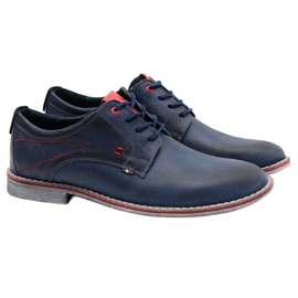 KOMODO Men's Navy Leather Shoes Falado navy blue KOMODO Men's Navy Leather Shoes Falado navy blue