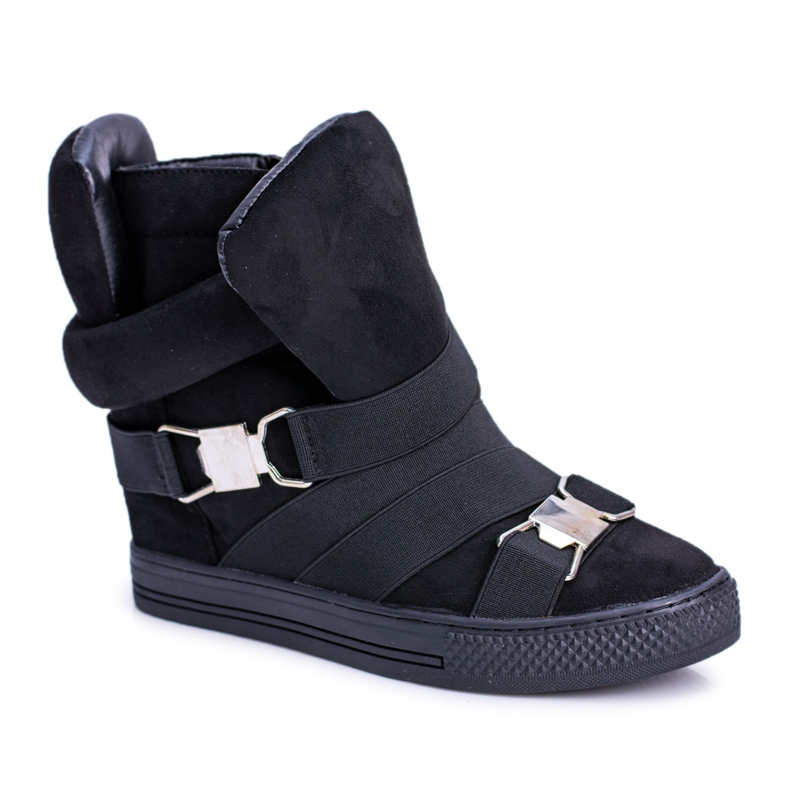Women's Sneakers Lu Boo With Elastic bands Black Pumpes
