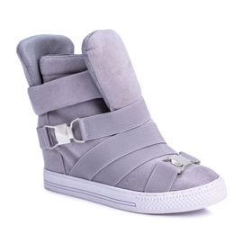 Women's Lu Boo Sneakers With Elastic Bands Gray Pumpes grey