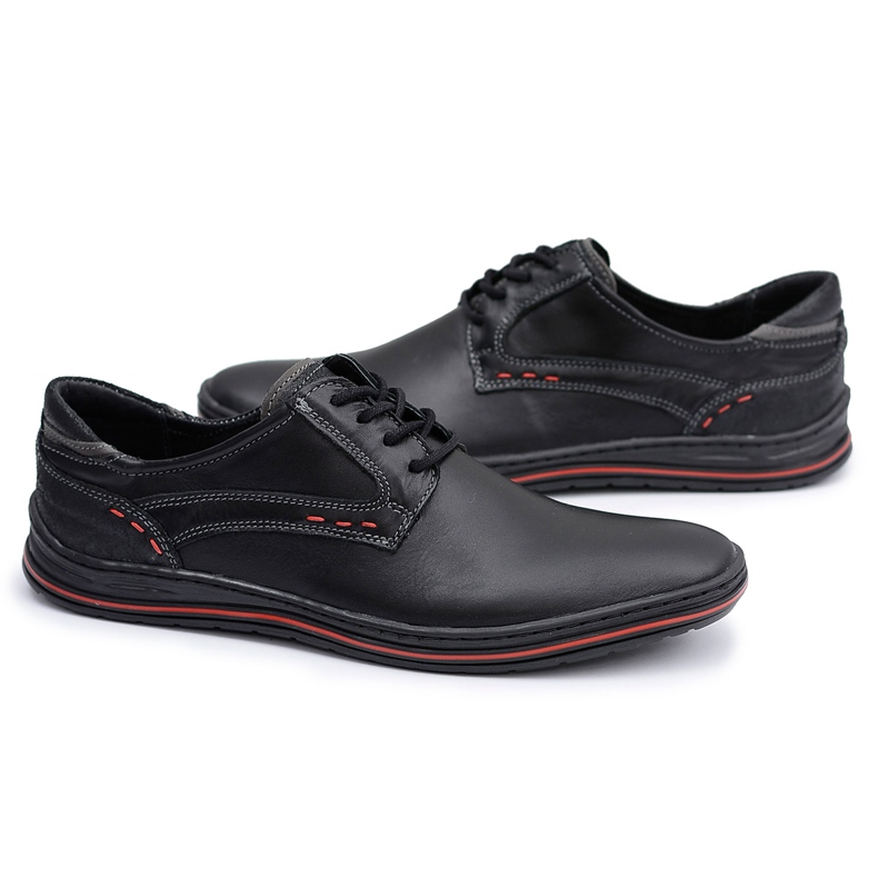 KOMODO Leather Black Shoes Casual Shoes KOMODO Leather Black Shoes Casual Shoes