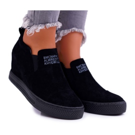 Women's Snekers Sneakers Lu Boo Slip-on Black Kaori