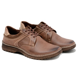 KOMODO Ernesto Brown Leather Men's Warm Boots For Winter KOMODO Ernesto Brown Leather Men's Warm Boots For Winter