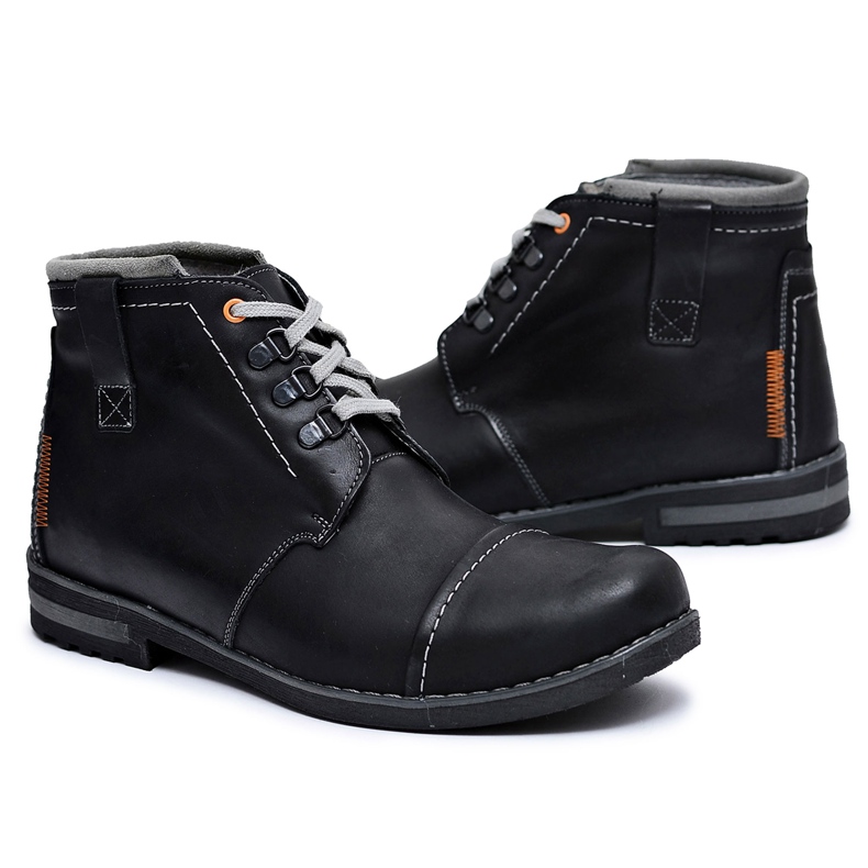 Gino Tuzzi Men's Leather Boots Black Genoto