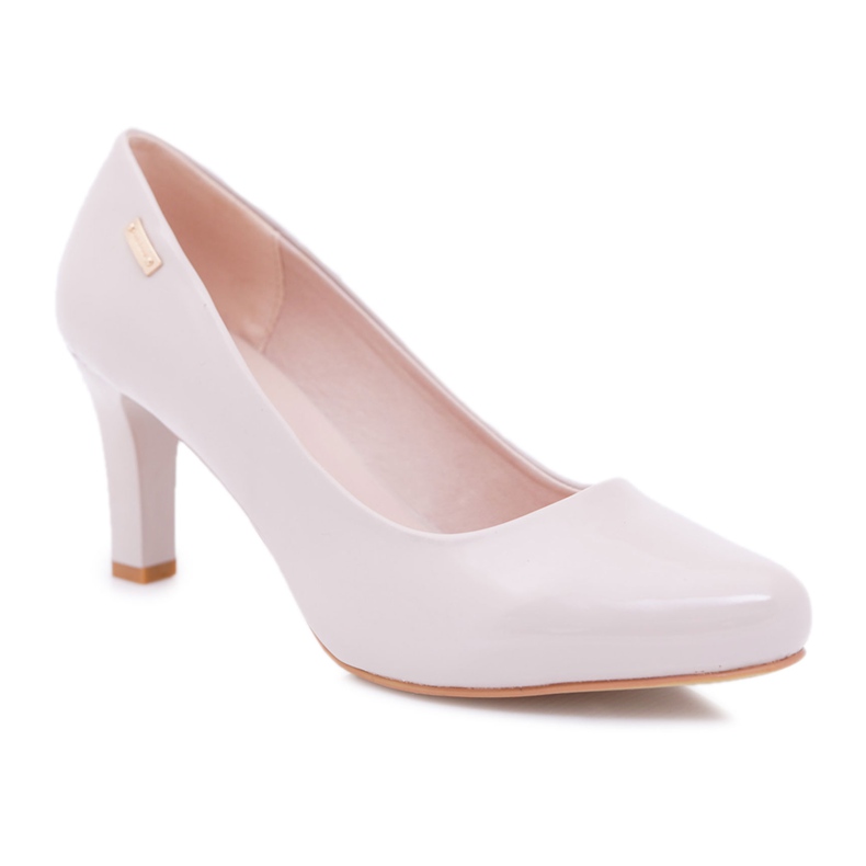 Women's pumps Sergio Leone Light Gray Lacquered Orsola grey