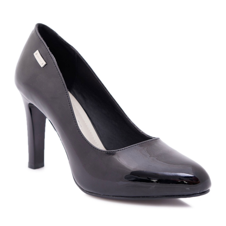 Women's Sergio Leone Black Pumps Lacquered On the Campbell post Women's Sergio Leone Black Pumps Lacquered On the Campbell post