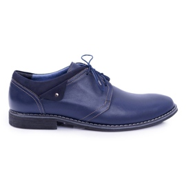 Bednarek Polish Shoes Men's Brogues Bednarek Elegant Leather Navy Blue Oliviero