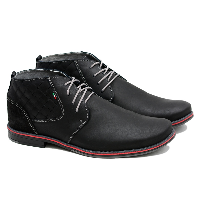 Gino Tuzzi Men's Black Leather Graziano Shoes