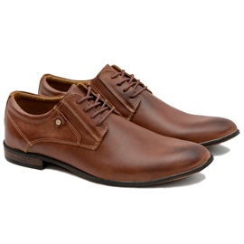KOMODO Brown Leather Elegant Shoes from Massimiliano