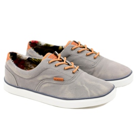 Gennaro Gray Fabric Sneakers grey