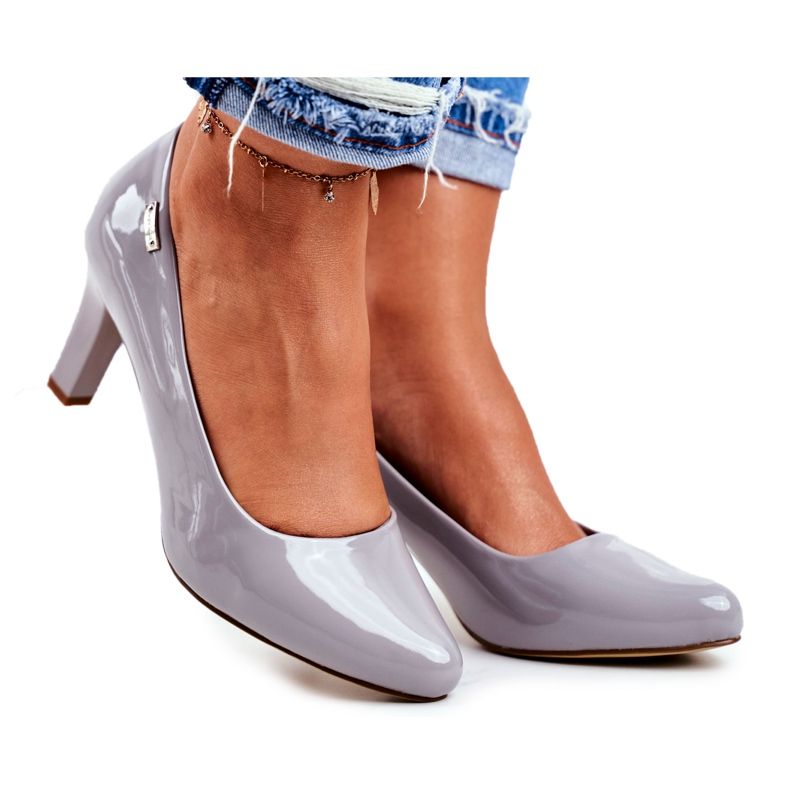 Women's pumps Sergio Leone Gray Lacquered Orsola grey Women's pumps Sergio Leone Gray Lacquered Orsola grey