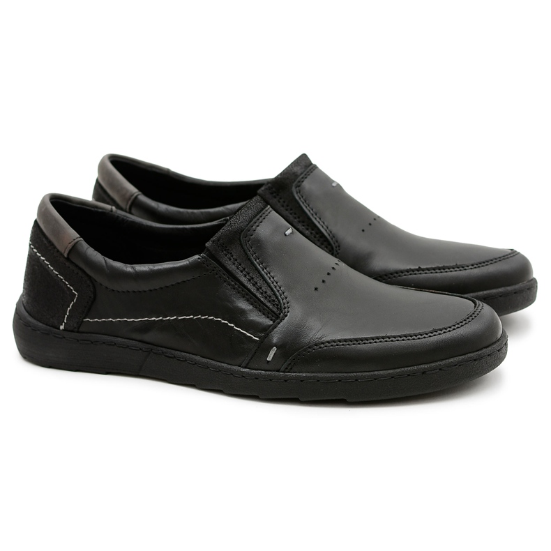 KOMODO Classic Men's Black Slip-on Reno shoes
