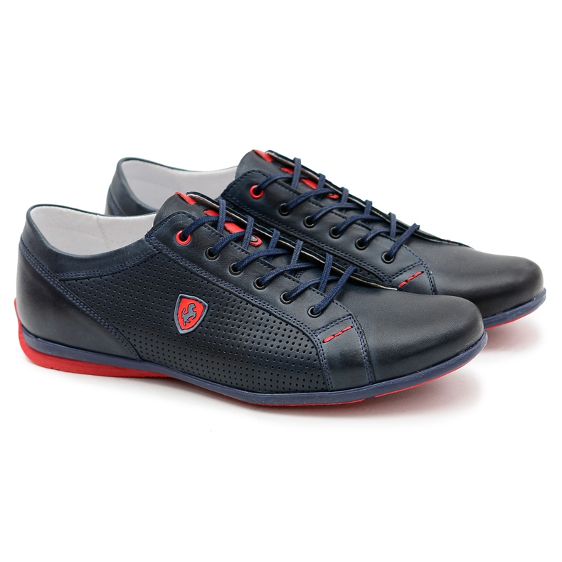 Joker Men's Navy Blue Leather Shoes Jerry