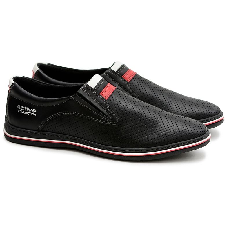 Joker Leather Men's Black Slip-On Shoes Mello