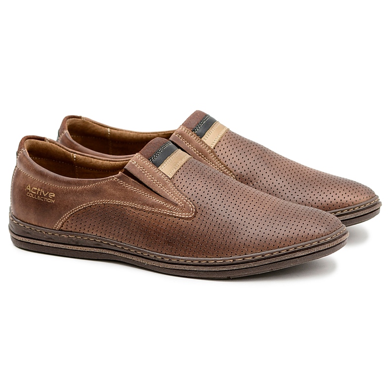 Joker Leather Men's Brown Slip-On Shoes Mello