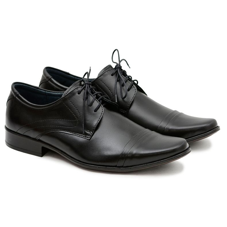 Lema Black Formal Men's Leather Shoes by Simon